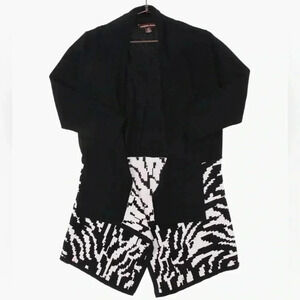 ❤️2/$50❤️Adrienne Vittadini Abstract  Knitted Open Cardigan- US XL